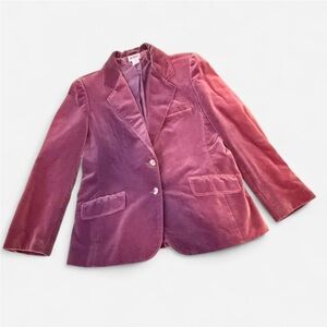 Vintage Leslie Fay Personal Velvet Jacket, Mauve, Size 14 (Fits Modern 10–12)